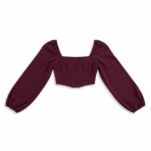 Kirious Los Angelas Corset Style Top. NWT. Size large. Color Burgundy Wine.